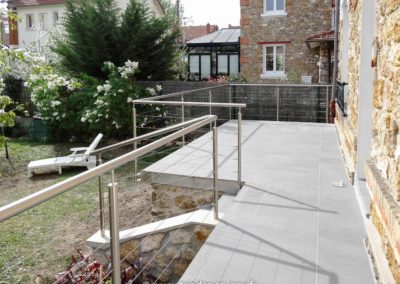 Rambarde inox 5 câbles