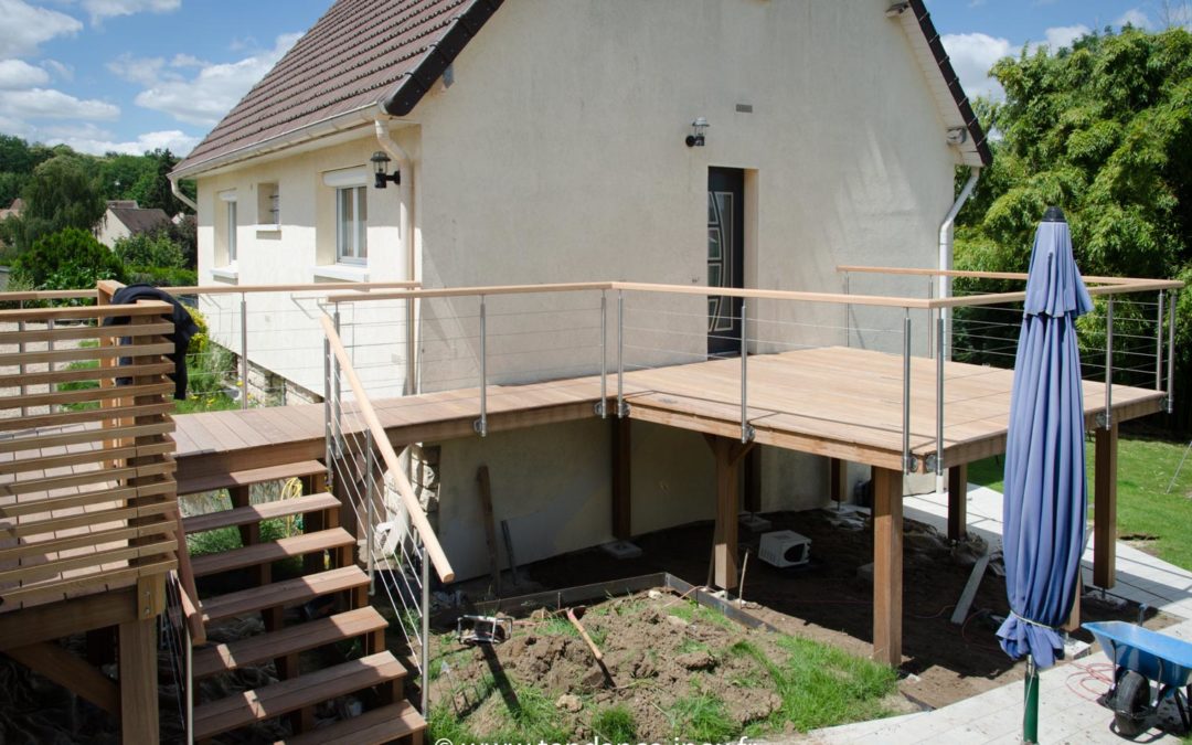 Rambarde inox et bois sur mesure