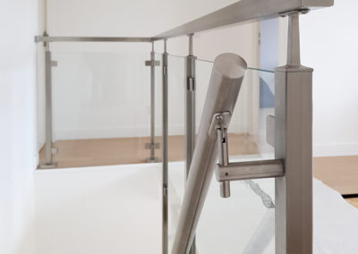 Garde-corps inox sur mesure verre 40×40