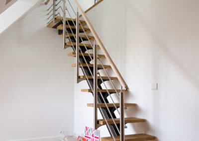 Garde-corps inox marche escalier