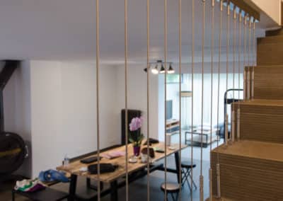 Garde-corps inox marche escalier