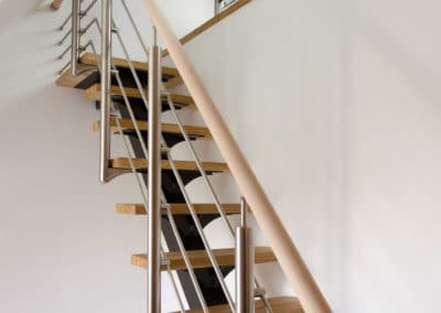 Garde-corps inox marche escalier